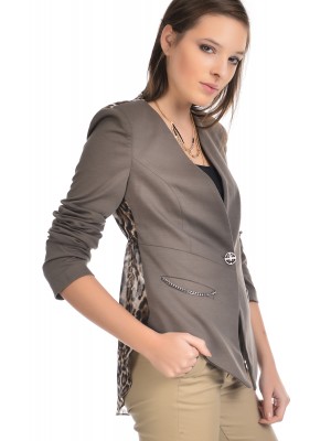 LEOPAR VİZON BAYAN CEKET